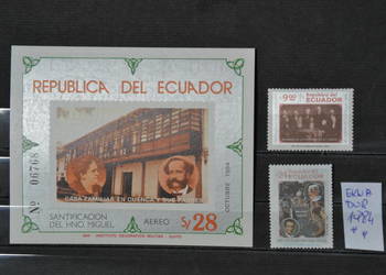 Znaczki. Papież Jan Paweł II  Ekwador II ** Ks Chrostowski 57