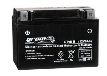 Akumulator motocyklowy Grom GT9B-B 12v 8Ah 120a l+