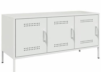 Szafka pod telewizor biała 1005x39x505 cm stalowa WM-842951