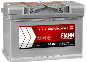 Akumulator 80Ah 730A FIAMM TITANIUM PRO 12V  Prawy Plus