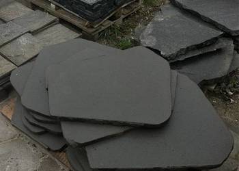 PŁYTY STEPY BAZALTOWE Owalne Okrągłe Kamień na Ścieżkę Chodnik
