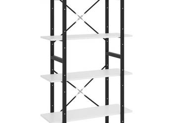 4-poziomowy regał na książki biały 80x30x140 cm WM-806457