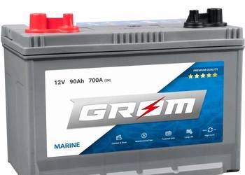 AKUMULATOR 90Ah 700A GROM MARINE PŁOCK CHOPINA 1 DARMOWA DOSTAWA