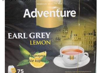Adventure herbata czarna earl grey lemon cytrynowa 75t. z cytryną