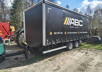 Przyczepa ciężarowa tandem Tanga po renowacji . Nowe opony hamulce plandeka