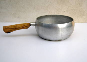 Rondel aluminiowy z drewnianą rączką