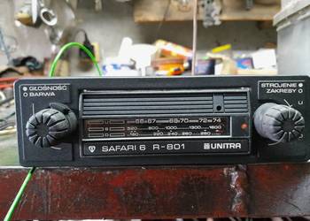 Radio Unitra R-801 Diora Safari 6 samochodowe retro PRL Fiat 125p 126p