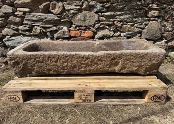 STARE KORYTO KAMIENNE - GRANIT -126 cm- DONICA - KWIETNIK OGRODOWY - POIDŁO