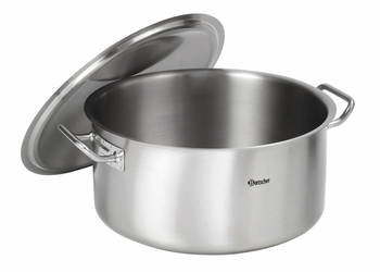 Garnek ze stali szlachetnej 25L 430mm z pokrywką Bartscher