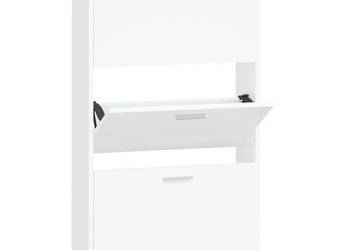 Szafka na buty biały 59x17x108 cm materiał drewnopochodny WM-342526