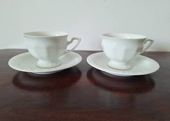 Rosenthal Maria Biała 2 zestawy do mokki filiżanka ze spodkiem porcelana