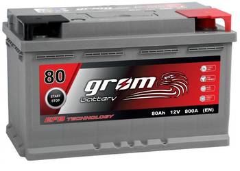 Akumulator 80Ah 800A GROM EFB START&STOP Prawy Plus DTR