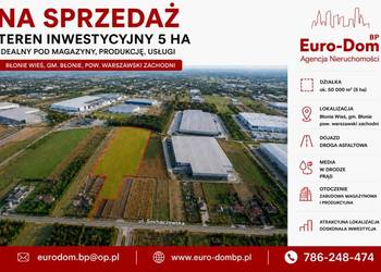 Działka 5600m2 z magazynami Ożarów Maz.