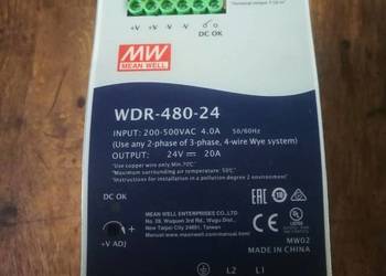 WDR-480-24 MEAN WELL

Zasilacz: impulsowy; 480W; 24VDC; 24÷28VDC; 20A;
