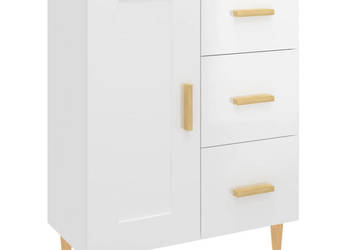 Szafka biała połysk 695x34x90 cm materiał drewnopochodny WM-812228