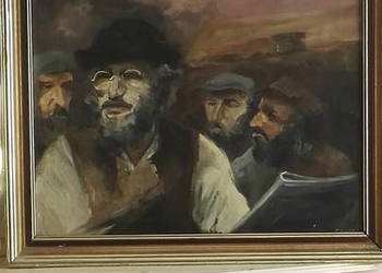 Żydzi - obraz olejny na płótnie. M. Piłat.