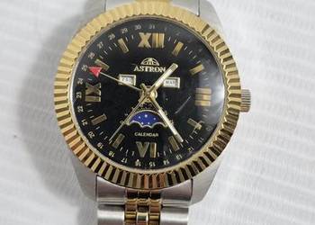 Zegarek ASTRON Moonphase – Klasyczny Design, Kalendarz, Bicolor
