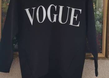 Vogue oversize  bluza z kieszeniami z kapturem kangurka spor