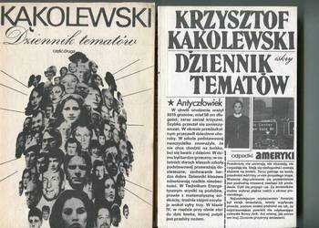 Dziennik tematów Dziennik tematów część druga  - Krzysztof  Kąkolewski