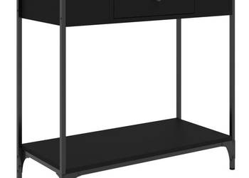 Stolik konsolowy czarny 75x345x75 cm WM-834165