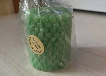 Świeca bąbelkowa walec zielona Handmade – prezent