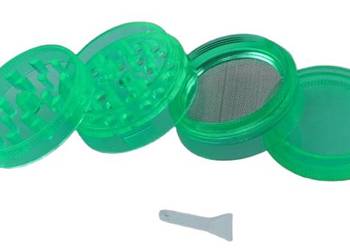 Plastikowy Crusher do Mielenia Tytoniu Suszu CBD Młynek Grinder Zielony