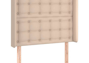 Zagłówek uszak cappuccino 93x16x118/128 cm sztuczna skóra WM-3119663