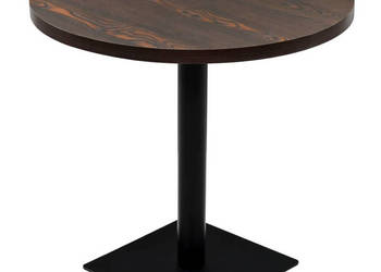 Stolik bistro z MDF stalowa podstawa 80x75 cm ciemny jesion WM-245610