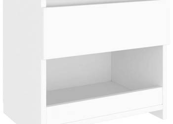 Szafka nocna biała 40x30x39 cm materiał drewnopochodny WM-803443