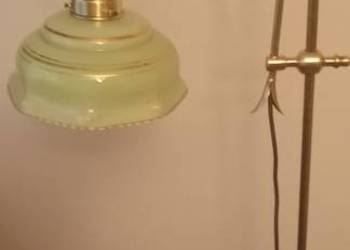 Mosiężna lampa podłogowa z ruchomym ramieniem