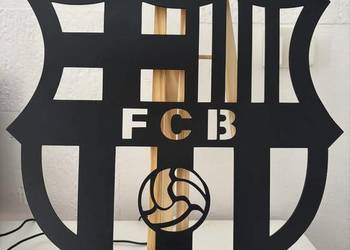 Podświetlane logo FC Barcelona – dekoracja ścienna z HDF