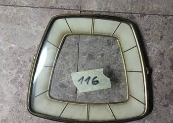 116 Drzwiczki front ramka tarcza zegara szyba szkło wypukłe 15x14cm