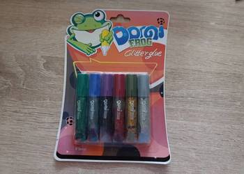 Klej z brokatem kolorowym 6 sztuk