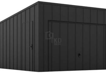 Garaż blaszany 3,5x5m brama uchylna drzwi blacha na rąbek dach TKD372 Garaż blaszany 3,5x5m brama uchylna drzwi blacha na rąbek dach TKD372