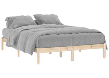 Rama łóżka bez materaca lite drewno sosnowe 152x203 cm WM-822459
