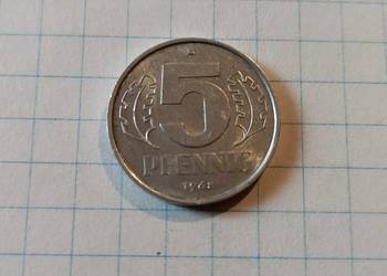 5 FENIGÓW ( PFENNIG ) 1968 ROK - NRD ( NIEMCY ) 5 FENIGÓW ( PFENNIG ) 1968 ROK - NRD ( NIEMCY )