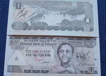 ETIOPIA 1 BIRR Kolekcjonerski Banknot - 1 sztuka UNC