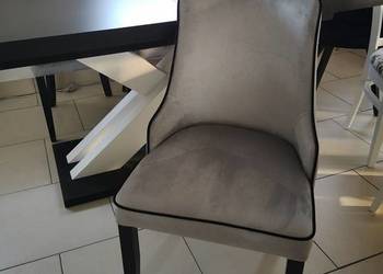 Stylowe Krzesło KEMY Tapicerowane StyL LOFT Welur Bekas Meb