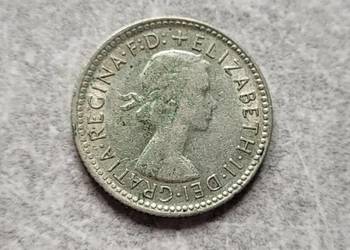 145) AUSTRALIA srebro - 6 Pensów - 1962 r.