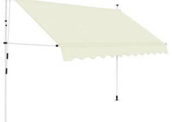 vidaXL Markiza zwijana ręcznie, 250 cm, kremowa(sku143695)
