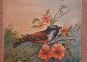 Ptak na kwitnącej gałązce(36x50)Hieronim Lange