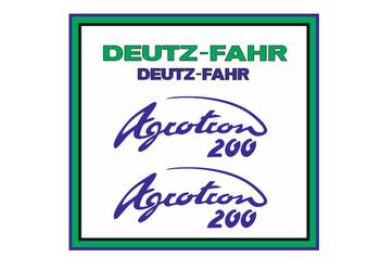 Naklejki Deutz-Fahr Agrotron 200 Ciągnik Traktor Nalepki