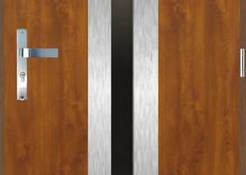 Drzwi wejściowe do domu GI-32 INOX Złoty Dąb 90 Prawe na zewnątrz 68 Ud=1,3