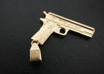 ZŁOTY WISIOREK ZAWIESZKA - PISTOLET 20G