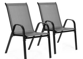 Zestaw komplet 2 krzeseł ogrodowych na taras balkon szare MultiGarden