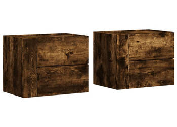 Wiszące szafki nocne 2 szt. przydymiony dąb 45x30x35 cm WM-848334