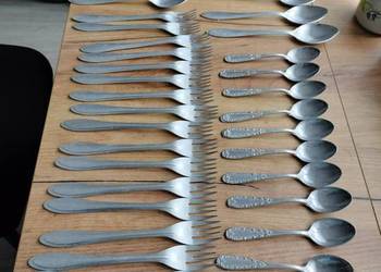 Łyżki widelce, łyżeczki aluminiowe prl