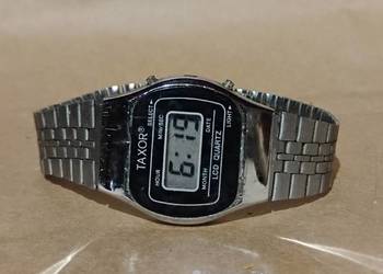 Zegarek elektroniczny TAXOR LCD QUARTZ lata'80 PRL