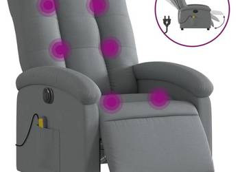 vidaXL Rozkładany fotel masujący, elektryczny, ciemnoszary(SKU:3204081)