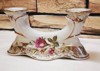 Świecznik polskiej fabryki Chodzież seria Iwona dwuramienny